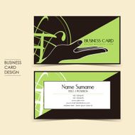 vector business card set with hand