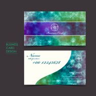 elegant sparkle vector business card set