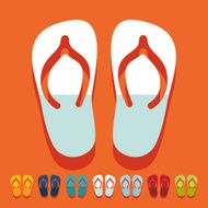 Flat design slippers N23