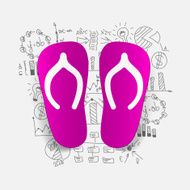 Drawing business formulas slippers N15