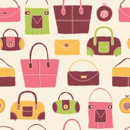 Seamless pattern with bags N2