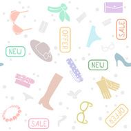 Seamless pattern of women&#039;s accessories
