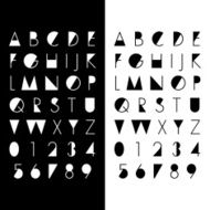 alphabetic fonts and numbers N30