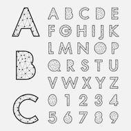 alphabetic fonts and numbers N31