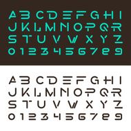 alphabetic fonts and numbers N32