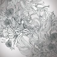 Vintage background harmonious colored illustration