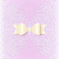 Ornate lacy wedding invitation card cover