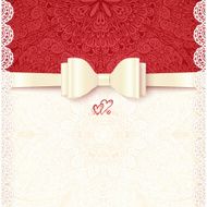 Vintage vector wedding card template
