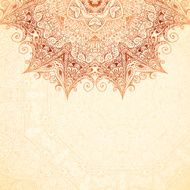 Ornate vintage background in mehndi style N6