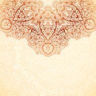 Ornate vintage background in mehndi style N7
