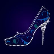 Diamond high heel shoe