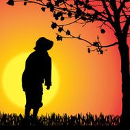 Vector silhouette of a woman N854
