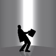 Vector silhouettes of businessman N19
