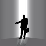 Vector silhouettes of businessman N20