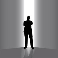 Vector silhouettes of businessman N21