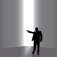 Vector silhouettes of businessman N23