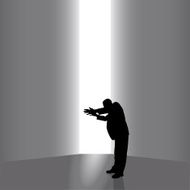 Vector silhouettes of businessman N24