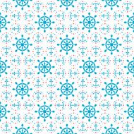 Seamless sea pattern with anchors hand wheels N8
