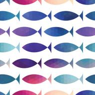 fish seamless pattern Vector Vector triangle fish