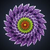 abstract 3d flower isolated object N3