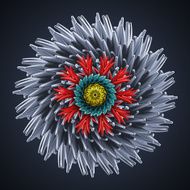 abstract 3d flower isolated object N8