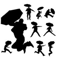 Vector Silhouette Of People N280