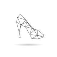 High heel shoes abstract isolated on a white backgrounds N5