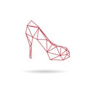 High heel shoes abstract isolated on a white backgrounds N6