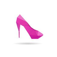 High heel shoes abstract isolated on a white backgrounds N7