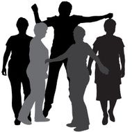 Vector silhouette of a woman N857