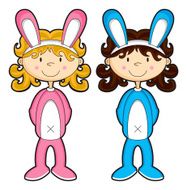 Cute Girl in Bunny Rabbit Costume N2