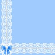 card with lace ribbon N6