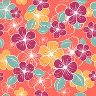 abstract seamless floral pattern Colorful vector illustration N2