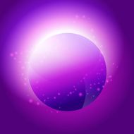 Glossy sphere on abstract background