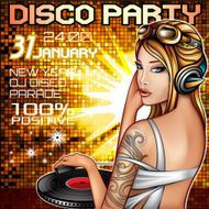 DJ Disco party poster