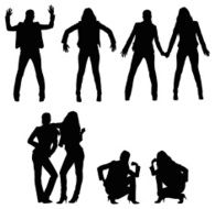Two women in various poses
