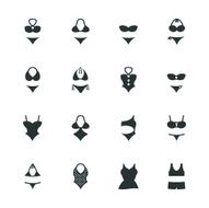 Swimwear Silhouette Icons