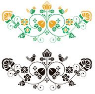 flower and birds