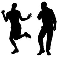 Vector silhouettes of gay N17