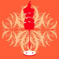 vector vintage tailor&#039;s mannequin N29