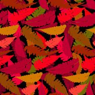 Grunge autumn pattern with fern leafs N7