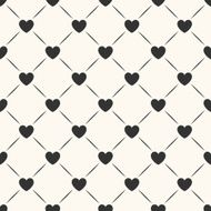 Seamless geometric pattern with hearts Vector illustration N3