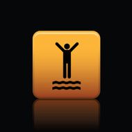 swimming button icon