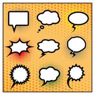 blank speech bubbles