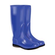 rubber boots on white background N4