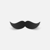 realistic design element mustache N27