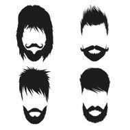 Set of fashion silhouette hipster style vector illustration N2