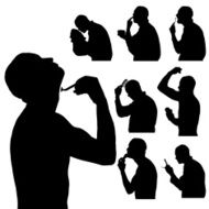 Vector Silhouette Of People N284