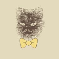 Cat hand drawn vector illustration