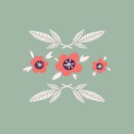 Hand-drawn flowers and plants Vector illustration